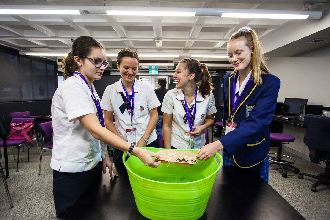 students participating in workshop