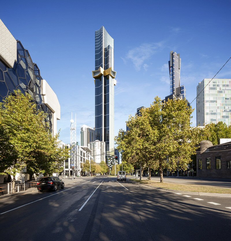 Australia 108 in Melbourne, the highest residences in Australia, designed by Fender Katsalidis Architects. Image by Secret Studio