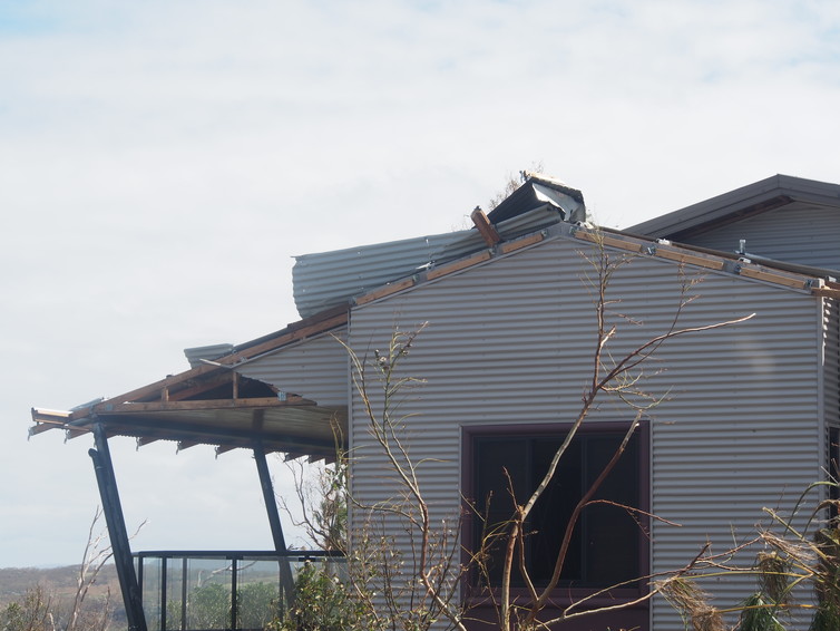 Damage to modern house roofing