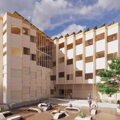 artistic representation of a building design 
