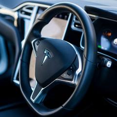 Tesla steering wheel