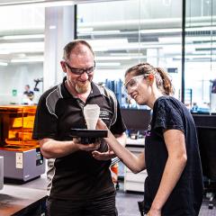 staff and student on UQ innovate