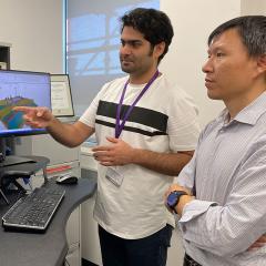 Dr Zhongwei Chen and student