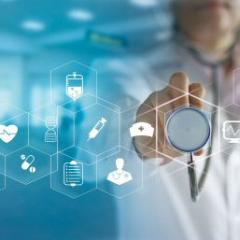 representative image of health icons on a screen