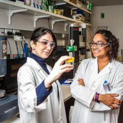 students in chemical lab