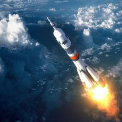 rocket in flight