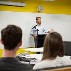 Queensland Chief Entrepreneur Mark Sowerby at UQ Idea Hub launch event