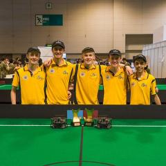 Robocup International Championships third-place winners from Brisbane Boys' College in Nagoya, Japan