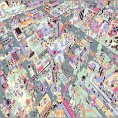 cartoon city scape