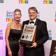 Leisa Elder (left) and Andrew Garnett award winner