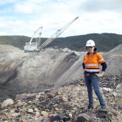 Negin Beaton at mine site