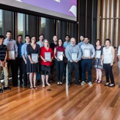 group photo of winners of faculty awards