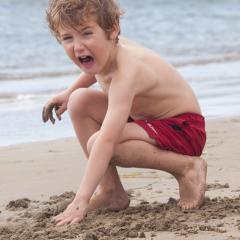child at the beach