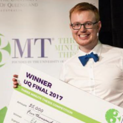 2017 UQ 3MT Winner Edwin Davis from The School of ITEE.