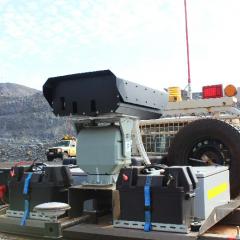 AI equipment on mounted on back of utility vehicle at mine site